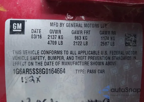 2016 Cadillac Cts Luxury Collection z USA, uszkodzony, nr VIN 1G6AR5SS8G0164664